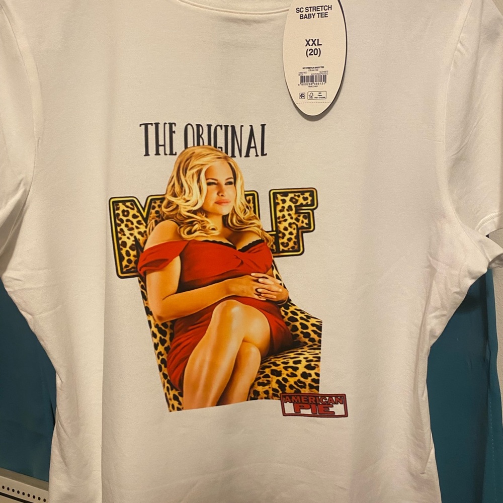 NWT!! THE ORIGINAL MILF- STIFLERS MOM baby-fit stretch tee - Picture 4 of 5